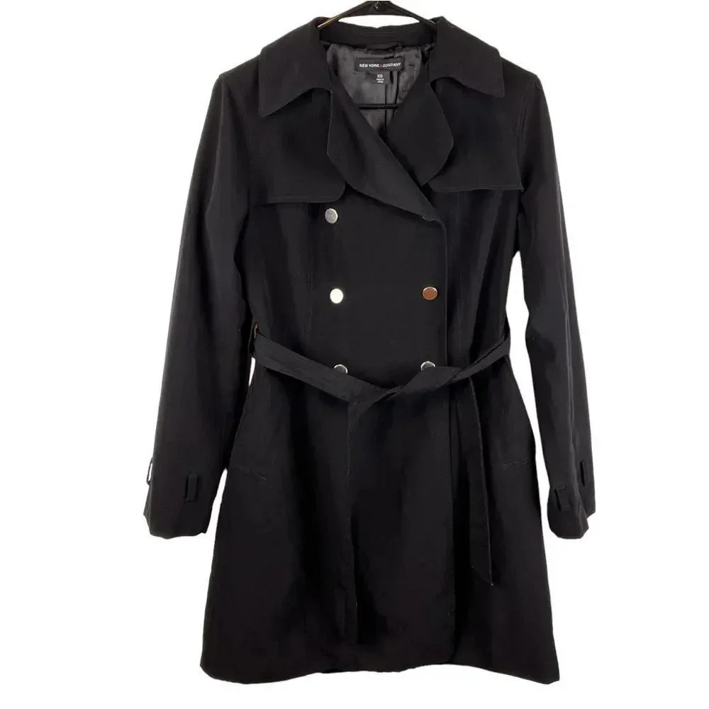 New York & Company Black trench coat